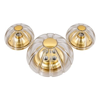 Vintage Wall Lamps and Ceiling Light from Limburg, Germany, 1970s, Set of 3 For Sale