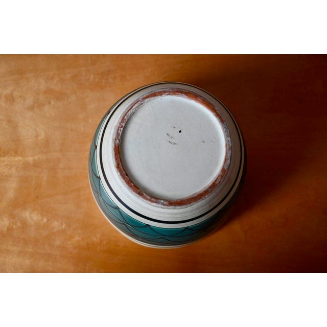 Graphic Green Ceramic Pot Cache from Scheurich, 1970s For Sale - Image 6 of 7
