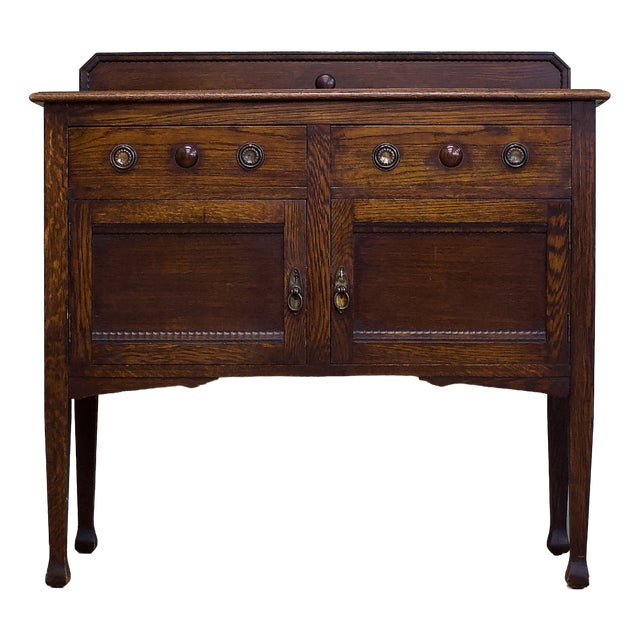 Antique Edwardian Oak Sideboard, 1900s For Sale