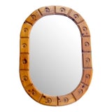 Swedish Pine Mirror, 1970s For Sale