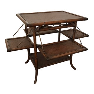 Vintage Boho Chic Serving Bar Cart For Sale