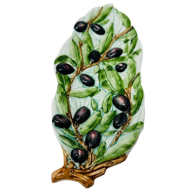 Elevate your Mediterranean table or wall gallery with this exquisite, matched set of four vintage Italian Majolica serving...