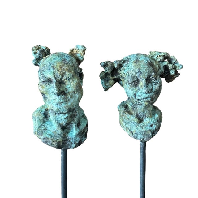 Early 19th Century Heavy Figurative Bronze Sculpture in the Style of Javier Marin, a Pair For Sale In Chicago - Image 6 of 7