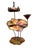 Brutalist Vintage Brutalist Welded Metal Lotus Flower Sculpture Iridescent Torch Patina Lily Pad Art 18” For Sale - Image 3 of 7