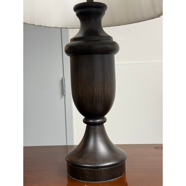 Brown Pottery Barn Urn Table Lamp For Sale - Image 8 of 12