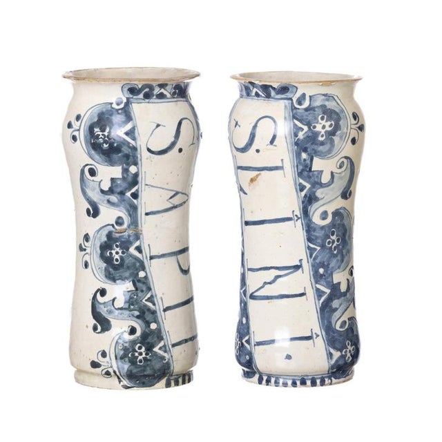 Earthenware Pharmacy Sleeves, 17th Century, Set of 2 For Sale - Image 6 of 6