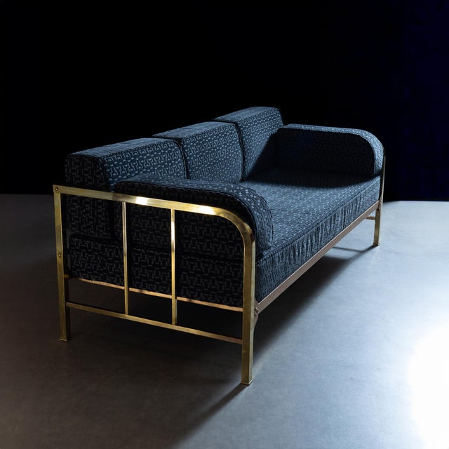 Vintage Daybed Sofa in Polished Brass Finish by Robert Slezak, 1930s, Set of 2, in Restored conditions. Designed 1920 to...