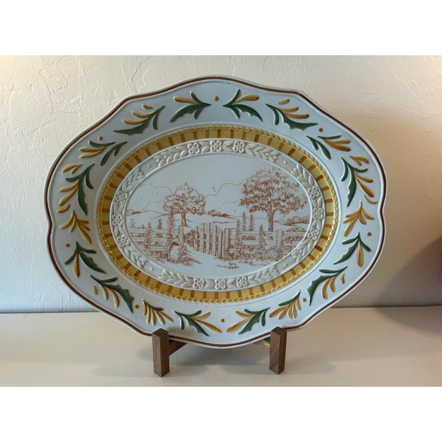 Vintage Fitz & Floyd Grand Haven Oval Platter For Sale In Naples, FL - Image 6 of 7