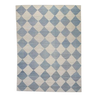 Early 21st Century Handmade Modern Kilim Rug 9'1 X 12'4 For Sale