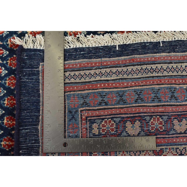 Mir Rug 10'6'' X 15'8'' Blue Wool Vintage Traditional Hand-Knotted Carpet For Sale - Image 15 of 15