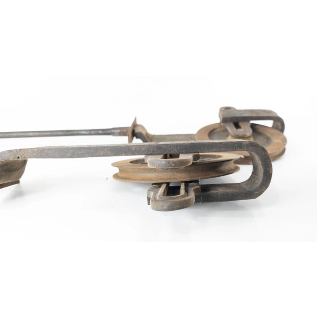 Metal Heavy Duty Cast Iron Barn Door Rollers For Sale - Image 7 of 10
