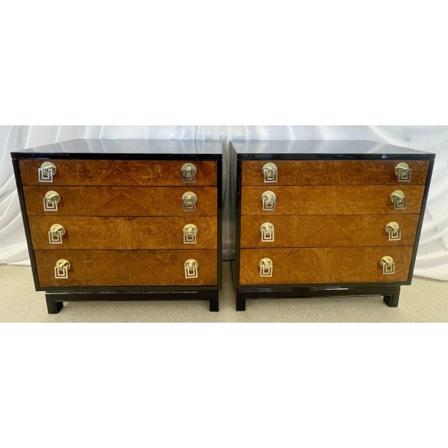 Mid-Century Modern Pair of Mid-Century Modern Commodes, Chests by Renzo Rutili for John Stuart For Sale - Image 3 of 13