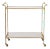Richardson Bar Cart in Gold For Sale
