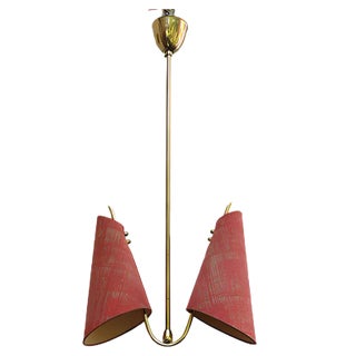 Austrian Brass Ceiling Lamp, 1950s For Sale
