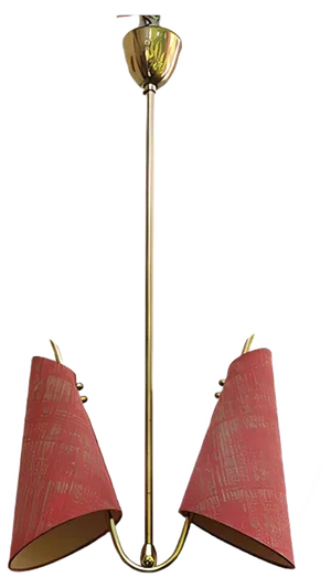 Austrian Brass Ceiling Lamp, 1950s
