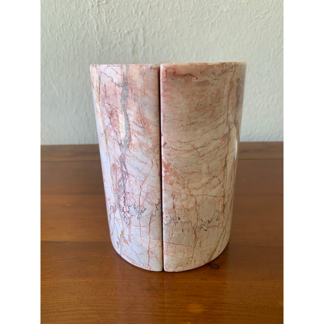 Vintage Mexican Pink Onyx Bookends – Pair For Sale - Image 4 of 9