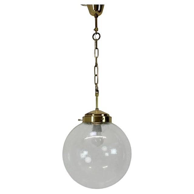 Large Mid-Century Modern Glass Pendant Light by Kamenicky Senov, 1970s For Sale