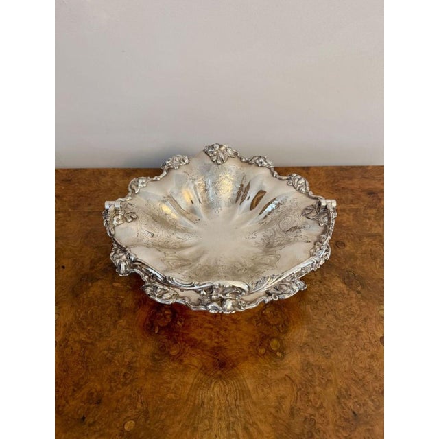 Antique Edwardian Silver-Plated Cake Basket, 1900s For Sale - Image 4 of 6