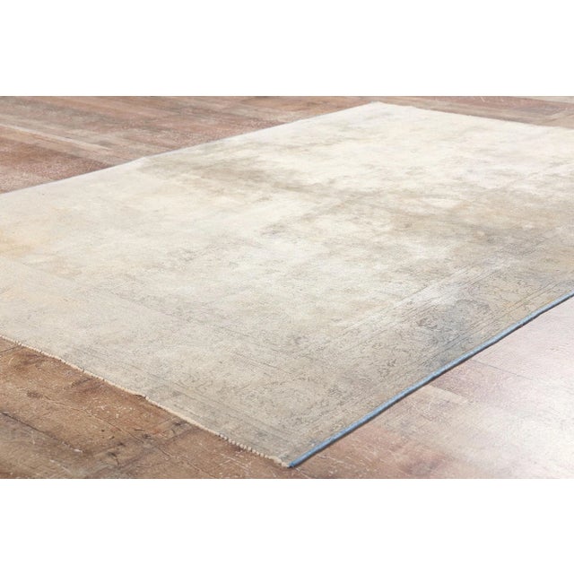 Textile Mid 20th Century Muted Vintage Turkish Oushak Rug - 03'11 X 05'09 For Sale - Image 7 of 9