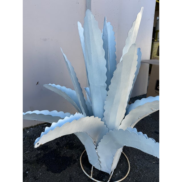 Industrial Large Zinc Agave Decorative Plant For Sale - Image 3 of 5