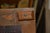 American Vintage Wood & Brick Red Punched Tin Pie Safe Cabinet W/ Shelves & Lower Drawer For Sale - Image 3 of 18
