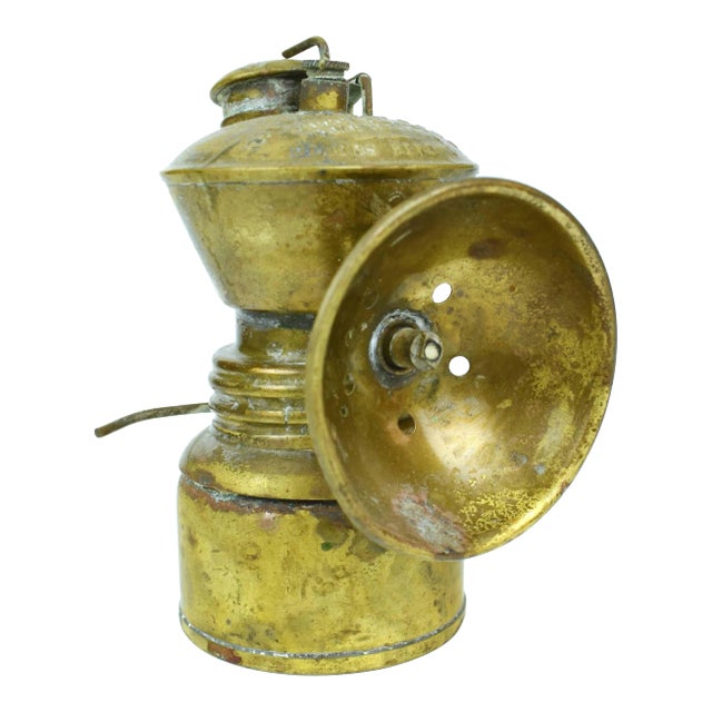 Antique the Baldwin Lamp John Simmons Co Usa Miners Carbide Lamp With Reflector For Sale
