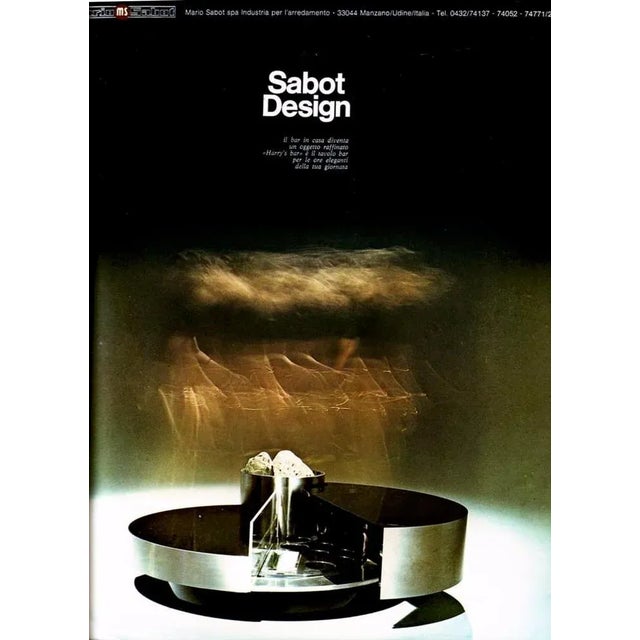 Wood Harry's Bar Rotating Table by Massimo Papiri for Mario Sabot, Italy For Sale - Image 7 of 8