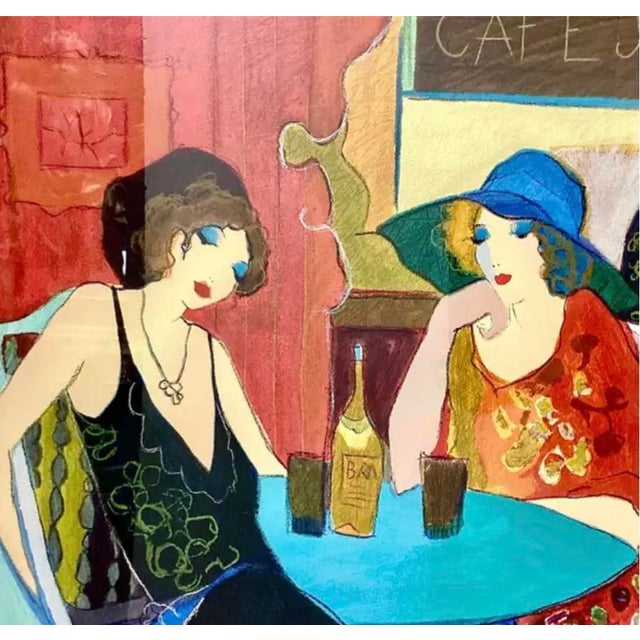 Itzchak Tarkay "Cafe Jarden" Serigraph For Sale - Image 9 of 10
