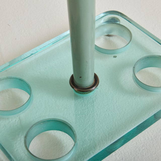 Transparent Italian Glass Umbrella Stand by Fontana Arte, 1950s For Sale - Image 8 of 10