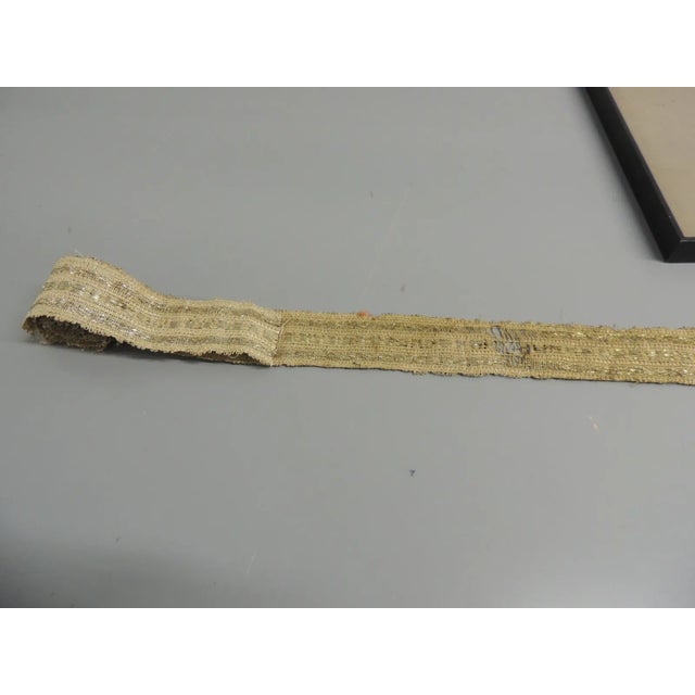 Late 20th Century Antique Silver & Gold Metallic Threads Decorative Trim For Sale - Image 5 of 6
