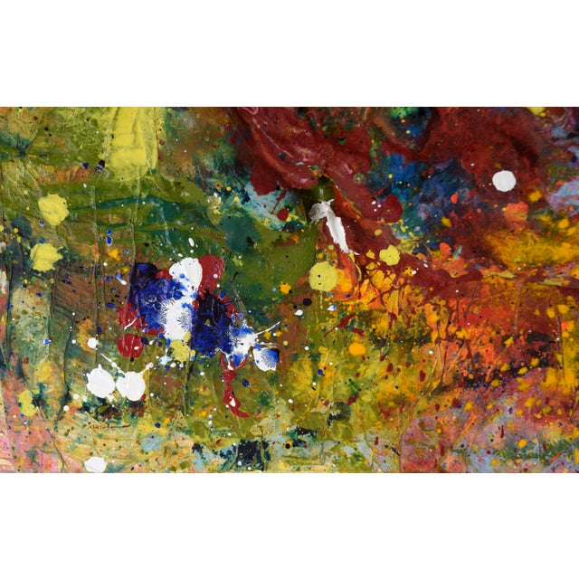 Late 20th Century Galaxy Assemblage - Abstract Expressionist Composition in Acrylic on Canvas by Charles David Francis For Sale - Image 5 of 10