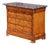 19th Century French Louis-Philippe Walnut Five-Drawer Chest With Gray Marble Top For Sale