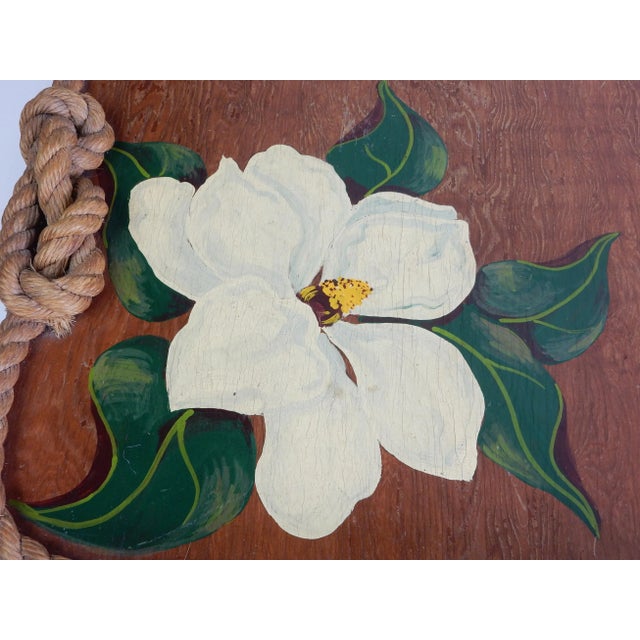 1950 Josephine De Ville of Miami Artistic Serving Bar Tray Hemp Rope Plywood For Sale - Image 4 of 8