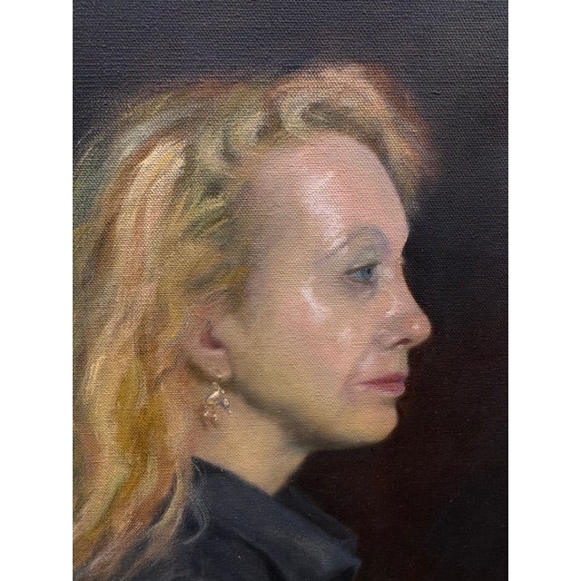 Portrait of Jenne 2026 Oil on Canvas By Kathleen Varadi A contemporary portrait study depicting Jenne in profile against a...