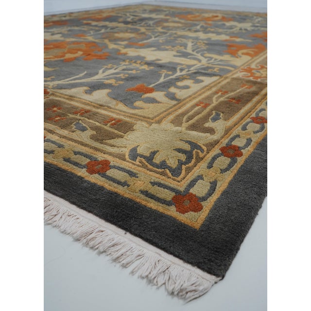 1980s Masterloom Approx. 9x13 Hand Crafted Wool Rug For Sale - Image 5 of 13