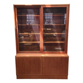 Mid 20th Century Poul Hundevad Danish Mid-Century Teak Bookcase Cabinet For Sale