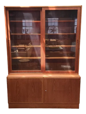Mid 20th Century Poul Hundevad Danish Mid-Century Teak Bookcase Cabinet