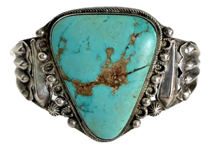 1940s Turquoise and Silver Bracelet