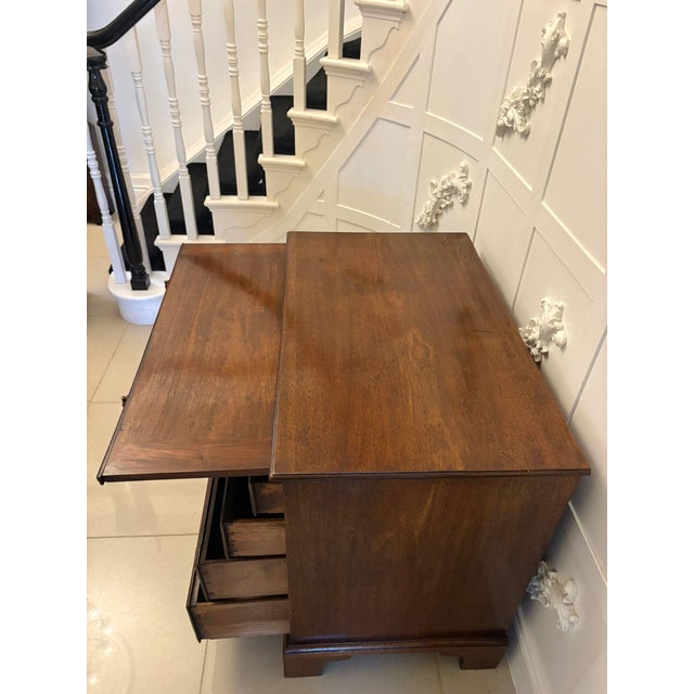 Antique George III Mahogany Chest of Drawers with Brushing Slide, 1800 For Sale - Image 9 of 11