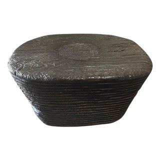 Andrianna Shamaris Hand Carved Espresso Coffee Table For Sale