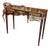 French Style Console Table / Desk – Handcrafted Brown Finish With Gold Leaf For Sale
