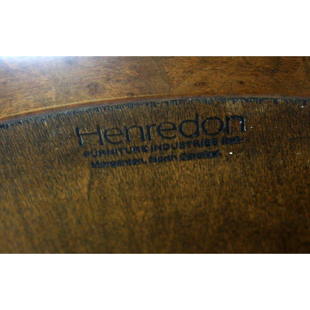 Mid Century Modern Henredon Round Brass Burl Wood Dining Table Chairish