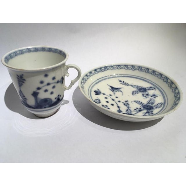 Mid-19th Century Porcelain Cup with Dish in White and Blue, Vienna For Sale - Image 5 of 18