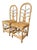 Pair of Vintage Hollywood Regency Bamboo & Rattan Dining Chairs | Palm Beach Coastal Chinoiserie Bent Bamboo High-Back Accent Chairs For Sale - Image 11 of 13