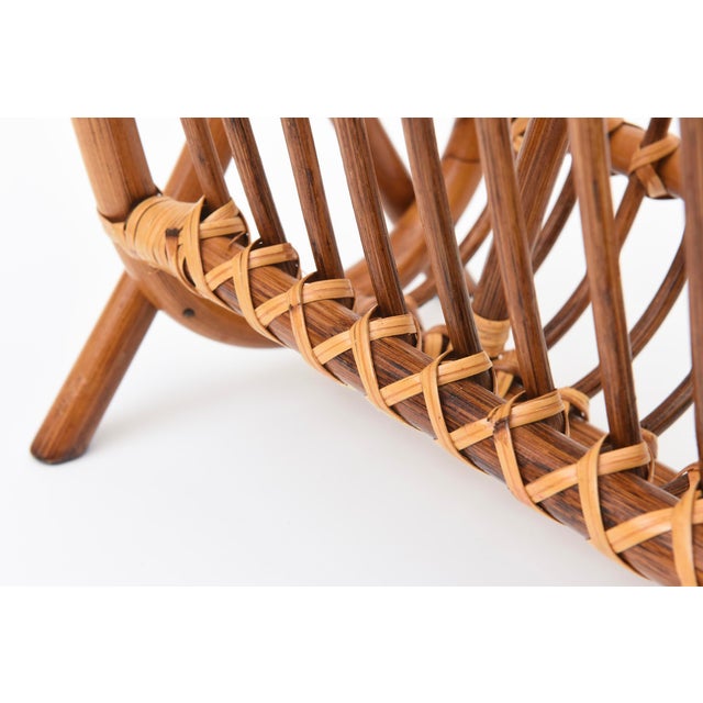 Vintage 1960's Bamboo Magazine Stand/Rack For Sale - Image 11 of 12