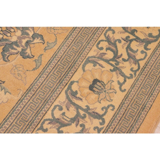 Shabby Chic Orange/Beige Wool Rug - 8'2'' X 10'1'' For Sale In New York - Image 6 of 10