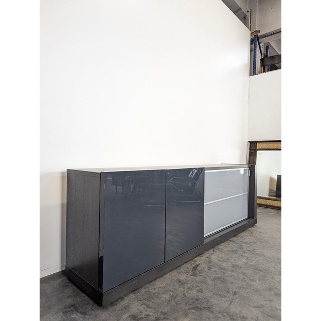 Blue Crozatier Sideboard with Sliding Door, in Very Good conditions.