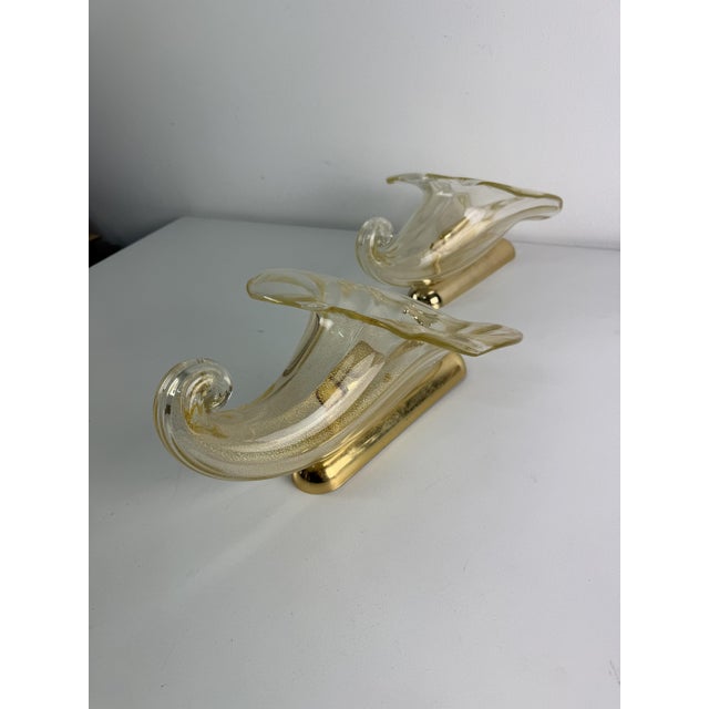 Murano Glass Cornucopia Wall Lamps, 1960s, Set of 2 For Sale - Image 16 of 16
