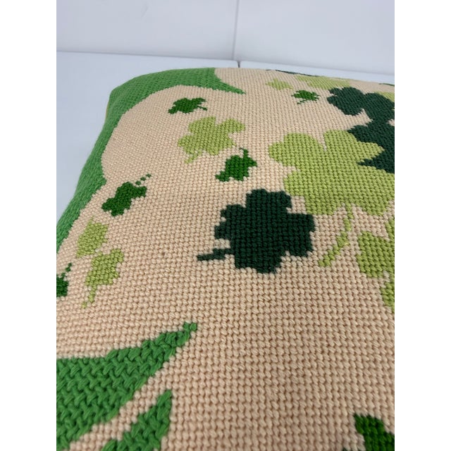 Vintage Shamrock Throw Pillow For Sale - Image 9 of 12