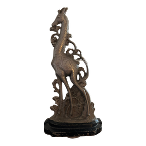 Antique Hubley Rare Giraffe Doorstop Numbered and Double Sided